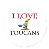 I Love Toucans stickers
