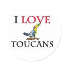 I Love Toucans stickers