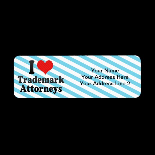 I Love Trademark Attorneys Return Address Label