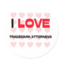 I LOVE TRADEMARK ATTORNEYS stickers