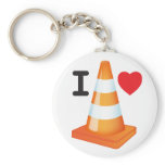 I Love Traffic Cones Keychain