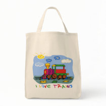 I Love Trains bags by pinkinkart I Love Trains bags