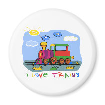 I Love Trains Magnets