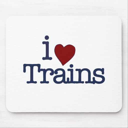 I Love Trains Mouse Mat