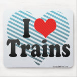 I Love Trains Mouse Pads