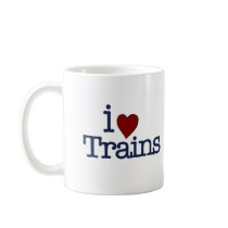 I Love Trains Coffee Mug