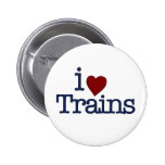 I Love Trains Pinback Button
