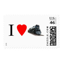 I Love Trains postage by CityFarmer I Love Trains postage