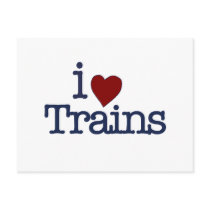 I Love Trains Postcards