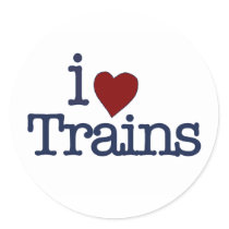 I Love Trains stickers