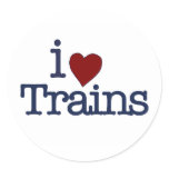 I Love Trains stickers