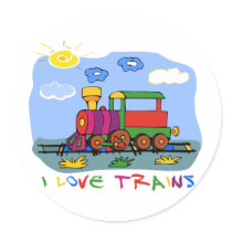 I Love Trains stickers