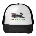 I Love Trains Trucker Hats