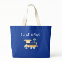 I Love Trains Tshirts and Gifts Canvas Bag