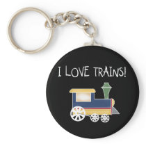 I Love Trains Tshirts and Gifts Key Chains