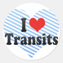 I Love Transits Round Sticker