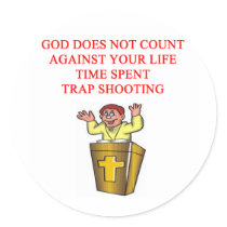 i love trap shooting stickers