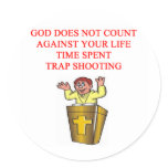i love trap shooting stickers