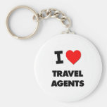 I Love Travel Agents Key Chain