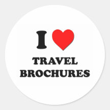 I love Travel Brochures Stickers