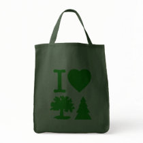 I Love Trees Tote Bags