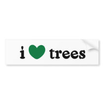 I Love Trees Bumper Sticker bumper stickers