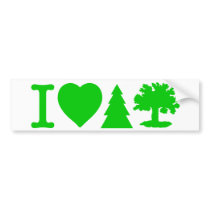 I Love Trees Bumper Sticker