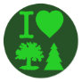 I Love Trees Round Sticker
