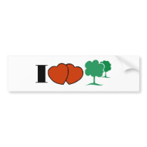 I love trees sticker bumper stickers