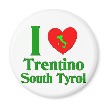 I Love Trentino South Tyrol Refrigerator Magnets