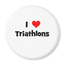 I Love Triathlons magnets