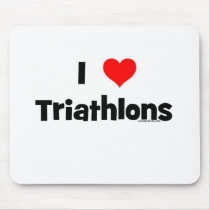 I Love Triathlons mousepads by weeteeshirts I Love Triathlons mousepads