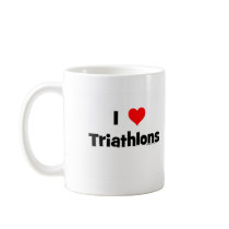 I Love Triathlons mugs