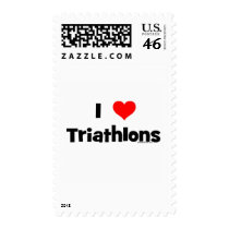 I Love Triathlons postage