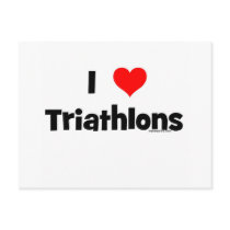 I Love Triathlons postcards