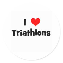 I Love Triathlons stickers