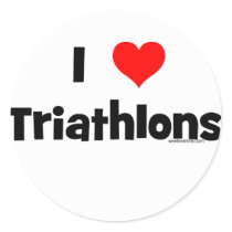 I Love Triathlons stickers