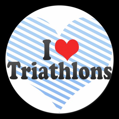 I Love Triathlons Stickers