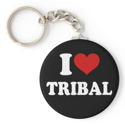 I Love Tribal Keychains