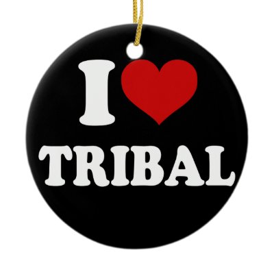 I Love Tribal ornaments
