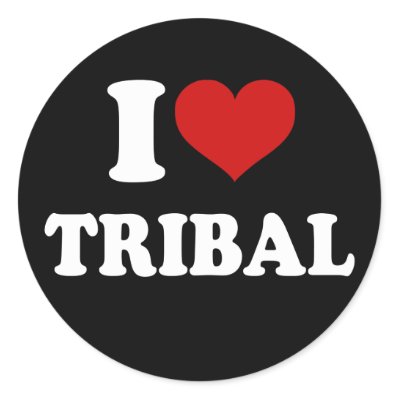 I Love Tribal Stickers