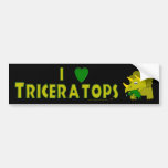 I Love Triceratops Dinosaur Lovers Cute Cartoon Bumper Stickers