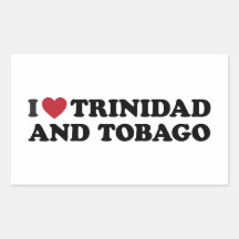 I Love Trinidad and Tobago Rectangular Sticker