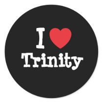 I love Trinity heart T-Shirt Round Stickers
