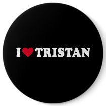 I LOVE TRISTAN 2 PINBACK BUTTONS