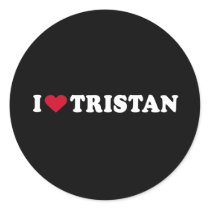 I LOVE TRISTAN 2 ROUND STICKERS
