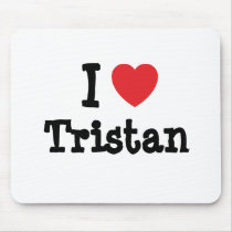 I love Tristan heart custom personalized mousepads