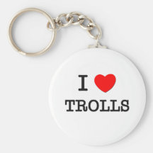 I Love Trolls Keychain