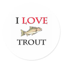I Love Trout stickers