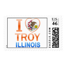 I Love Troy, IL Stamps